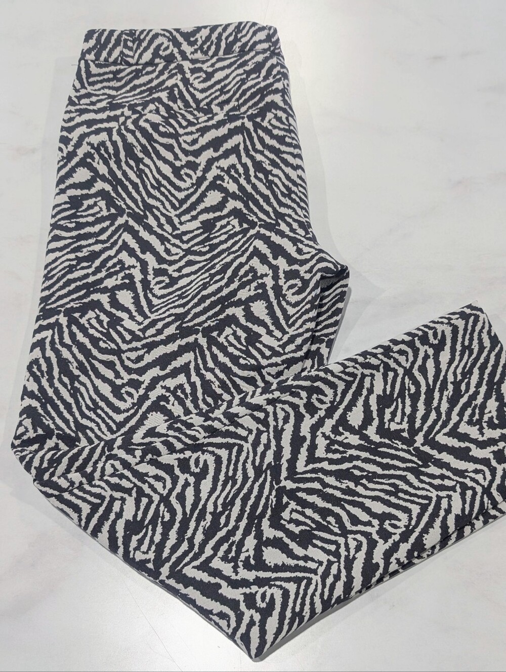 Banana Republic Black and White Zebra Print Skirt